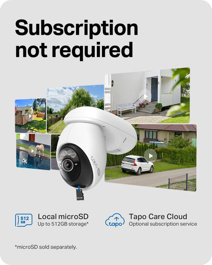 Tapo 4K Outdoor Pan/Tilt Wireless Security Camera, Solar Charging, C660 KIT