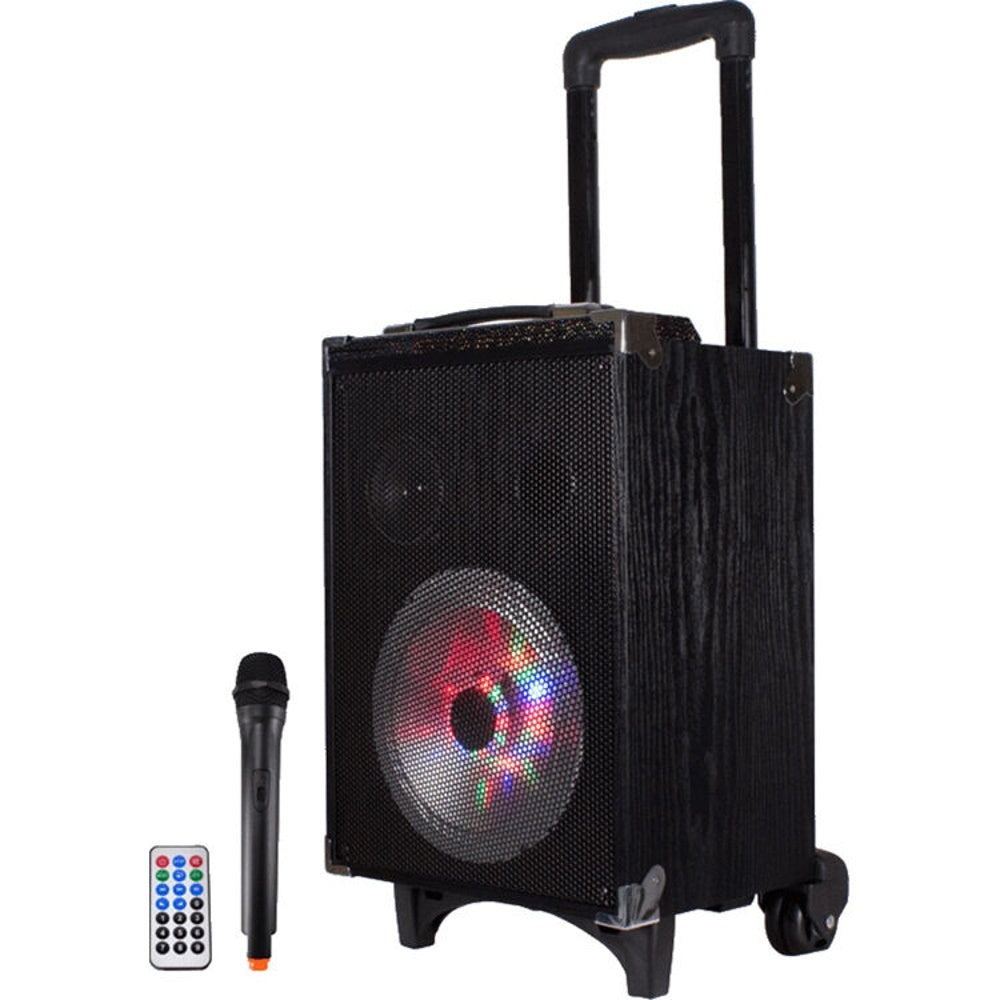 Technical Pro WASP680X 8" Rechargeable Bluetooth PA Speaker with Wireless Mic and Telescopic Mic Stand