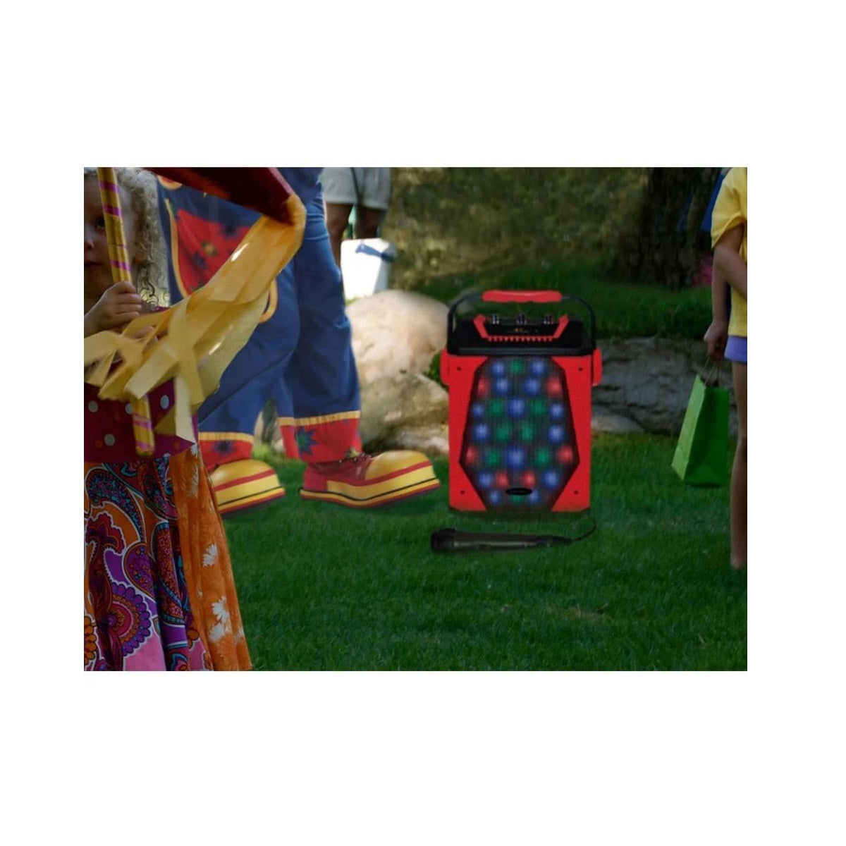 Technical Pro Rechargeable Bluetooth LED Panel Speaker with Wired Mic WASP460