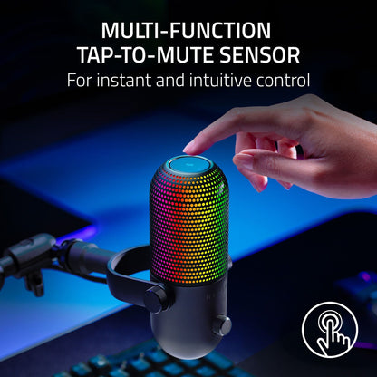Razer - Seiren V3 Chroma Condenser USB Microphone - Black RZ19-05060100-R3U1