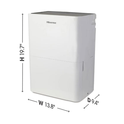 Hisense 35-Pint Capacity, 3000 sq. ft. Coverage, 3-Speed Dehumidifier DH3524K1W