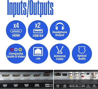 Westinghouse 50" Smart ROKU TV, 4K UHD Flat Screen, Wi-Fi, Bluetooth WR50UE4520