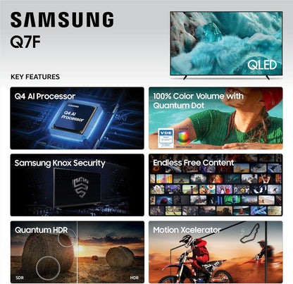 Samsung 65” Q7F Series QLED 4K SamsungVision AI SmartTizen TV 2025 QN65Q7FDAF