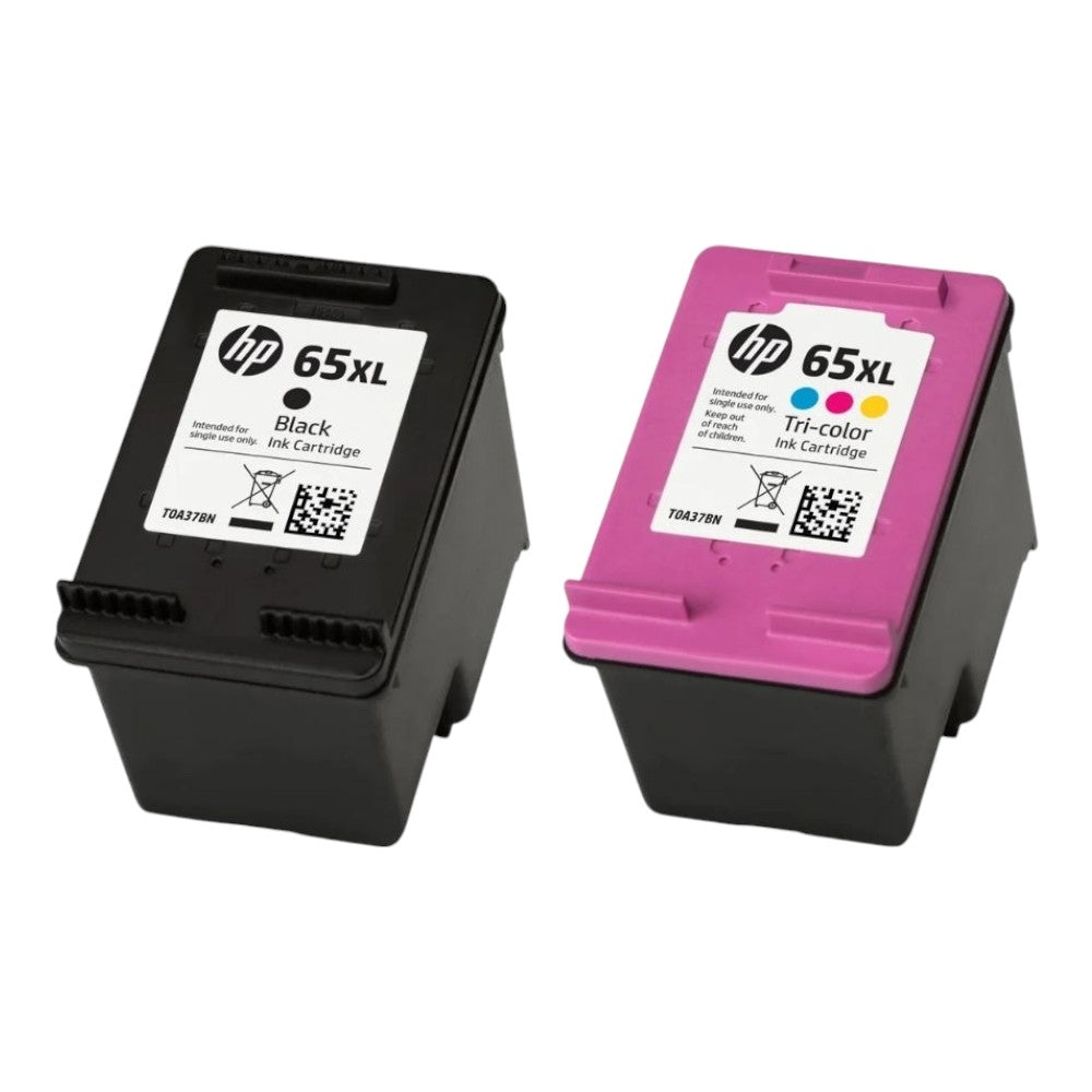 HP High Yield 65XL Black Color Ink Cartridge 2-Pack T0A37BN