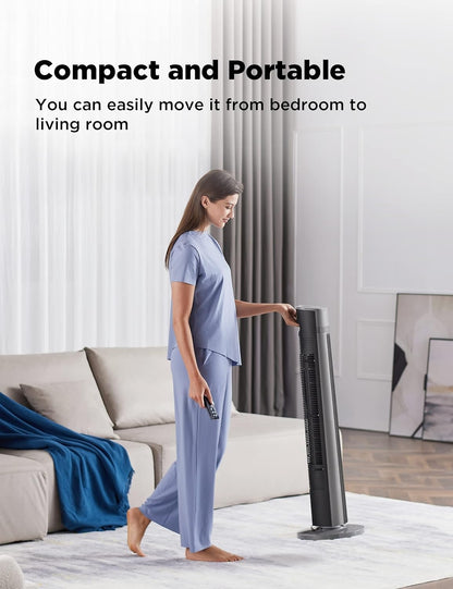 PELONIS 40'' Oscillating Tower Fan, 3 Speed Settings, 3 Modes, 15-Hour Timer, LED Display Black PFT40A4AGB