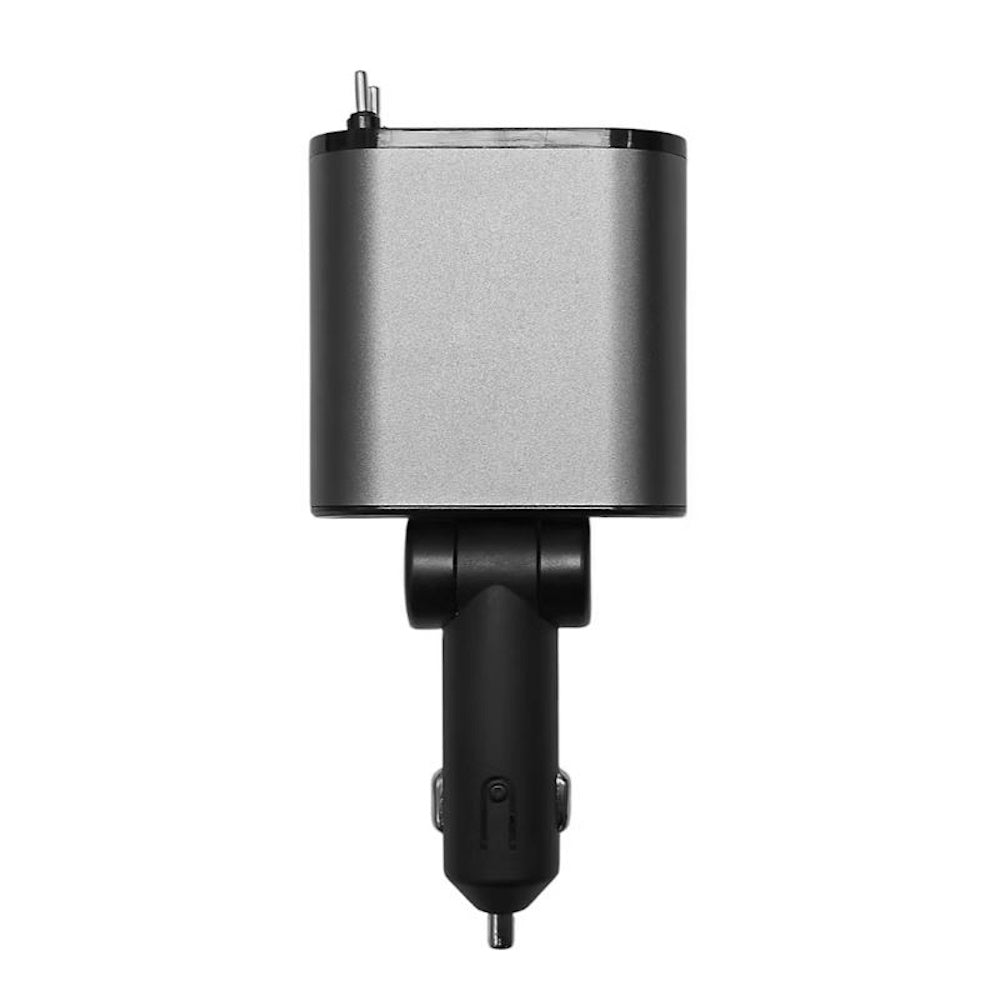 Its Just Smart 4-in-1 Retractable Car Charger 2-Pack IJS.1005 Black ...