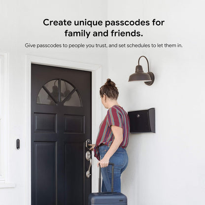 Nest x Yale - Smart Lock Wi-Fi Replacement Deadbolt with App/Keypad/Voice assistant Access - Satin Nickel