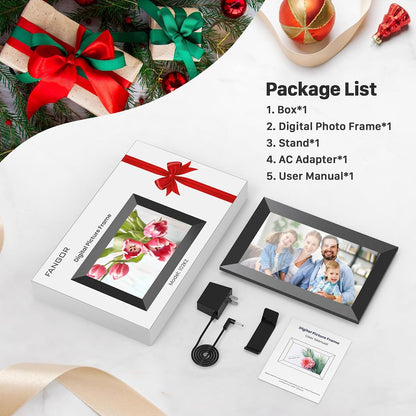 Uhale Digital Picture Frame Wi-Fi 10.1 Inch, Electronic Photo Frames 1280 x 800 HD IPS Touch Screen, Auto Rotate F-102KZ