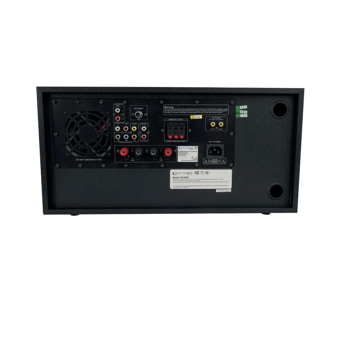 Technical Pro DV4000 4000W Home Theater DVD Receiver+2 8" Ceiling Speakers