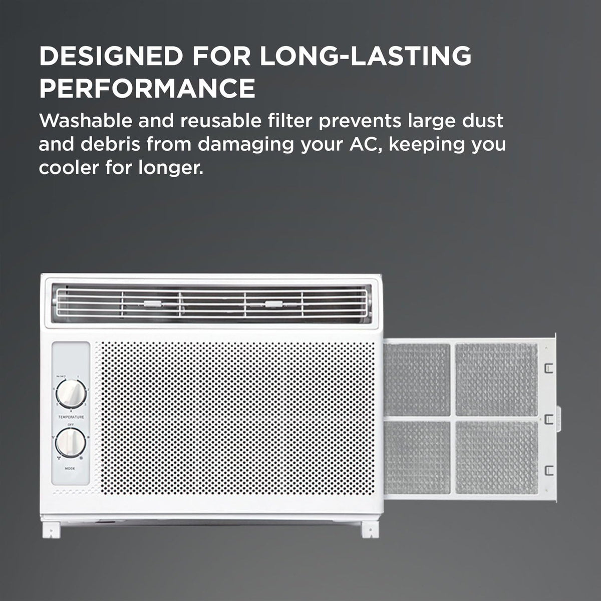 TCL 5,000 BTU (DOE) Mechanical Window Air Conditioner Cools 150 sq. ft. in White H5W33M