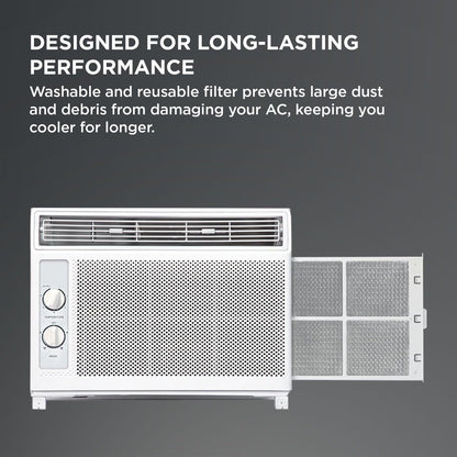 TCL 5,000 BTU (DOE) Mechanical Window Air Conditioner Cools 150 sq. ft. in White H5W33M