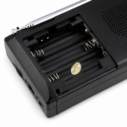 TECHNICAL PRO HN-315UA Portable 9-Band FM/AM/SW Radio with Rechargeable Li-ion Battery, USB, Micro TF Card & MP3 Player