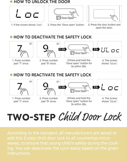 COMFEE Retro Microwave 0.7 Cu Ft 700 Watt with 11 power levels, Fast Multi-stage Cooking, Turntable Reset Function Kitchen Timer, CMO-C20M1WH