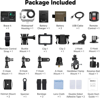 AKASO Brave 4 Action Camera 4K30 Ultra HD Waterproof Underwater Camera