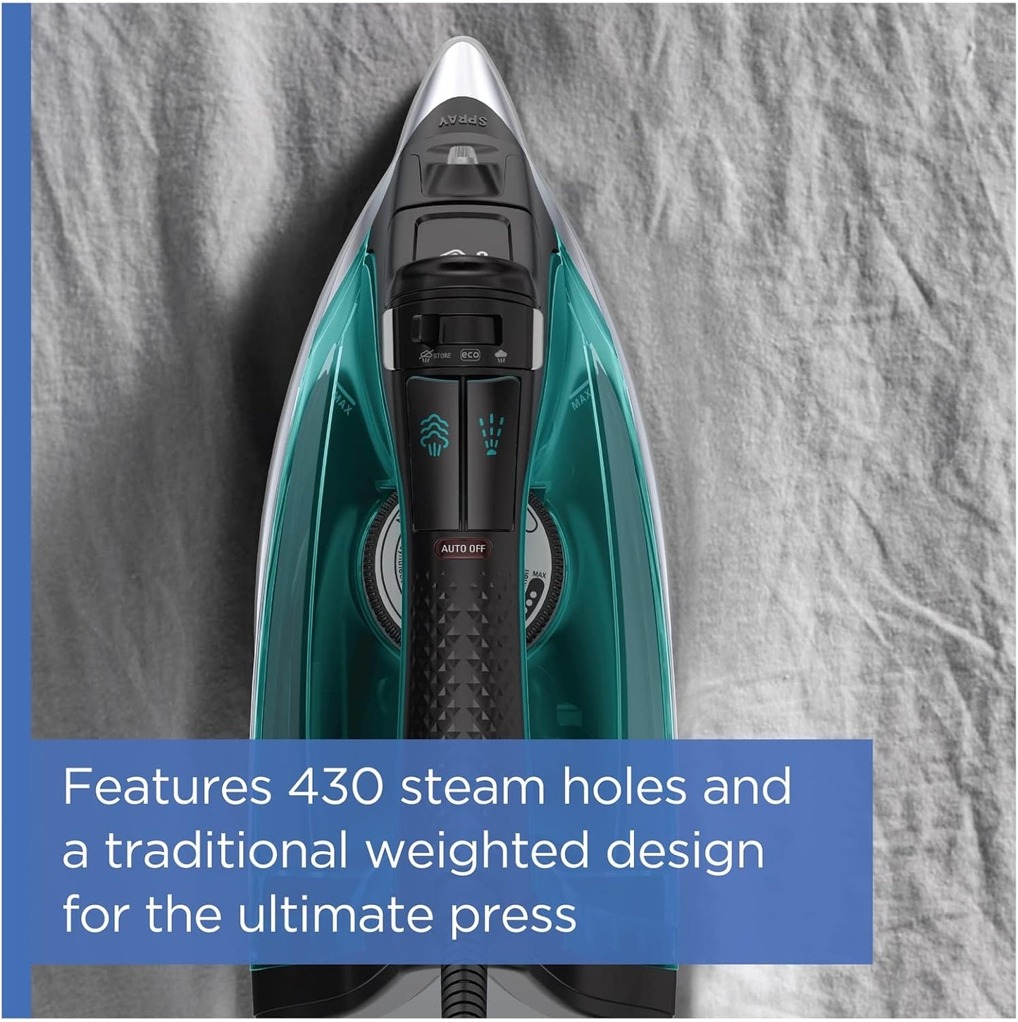 Rowenta Pro Master Stainless Steel Soleplate Steam Iron 210 g/min, 400 Microsteam Holes, 1775 Watts DW8360