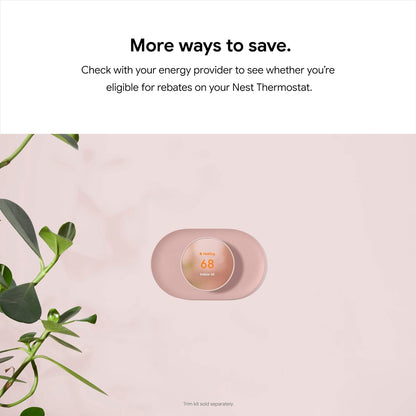 Google - Nest Thermostat - Programmable Wi-Fi Smart Thermostat - Fog GA02083-US