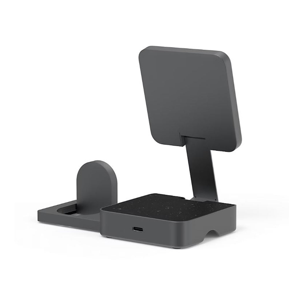 Nimble PIVOT 3-in-1 Wireless Charger, Universal Qi Charging Stand, Adjustable stand charges at the perfect angle - NB-WP-3N-12541