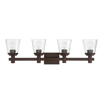Sunset Lighting Riella 4-Light MB Vanity w/ Clear Seeded Glass F24104-64