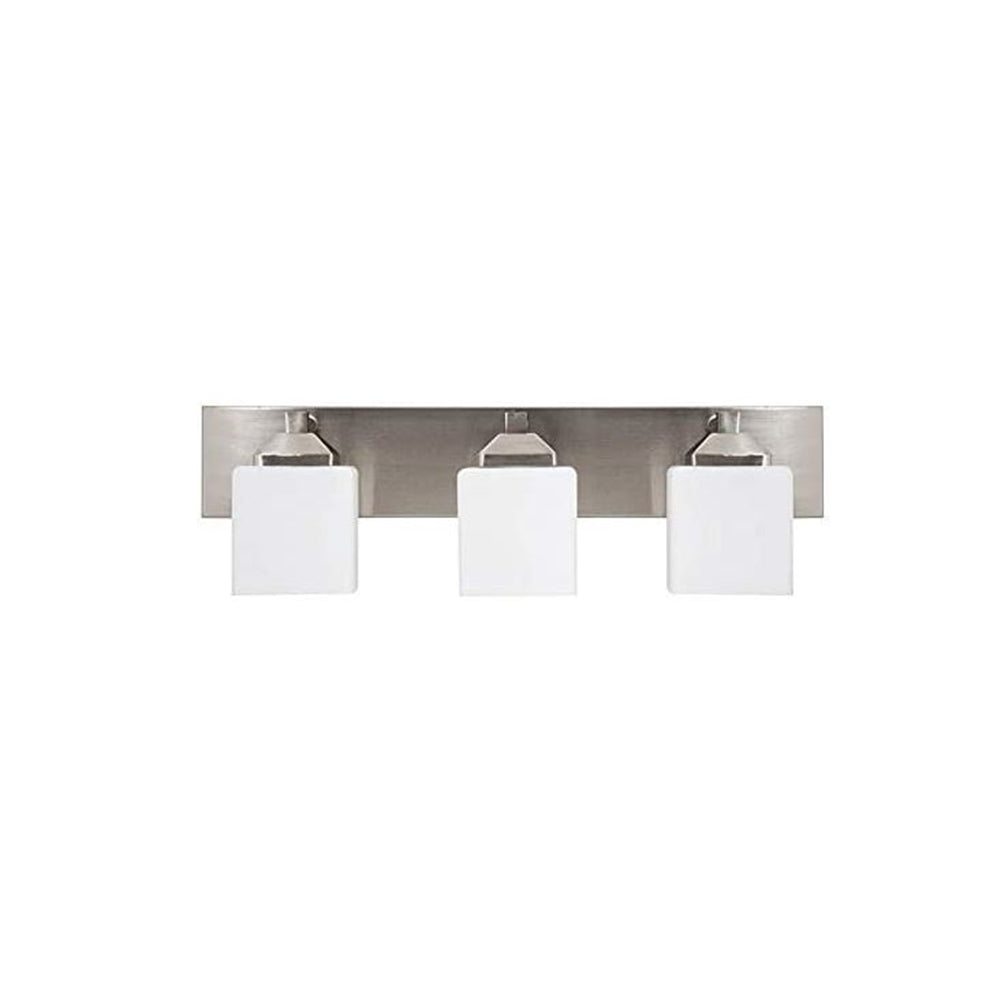 Sunset Lighting F6403-80 Sunset 3-Light LED Vanity, Bright Satin Nickel, 3-8W / 3000K / 120V / 80CRi / 35,000 hrs. / 1440 source Lm / 1560 Delivered