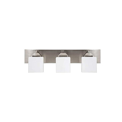 Sunset Lighting F6403-80 Sunset 3-Light LED Vanity, Bright Satin Nickel, 3-8W / 3000K / 120V / 80CRi / 35,000 hrs. / 1440 source Lm / 1560 Delivered