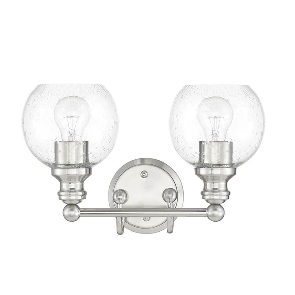 Sunset Lighting Oriana 2-Light MB Vanity with Clear Seeded Glass F29012-80