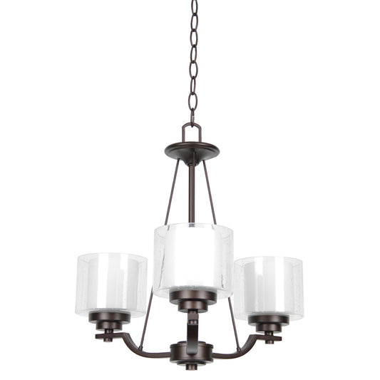 Sunset Lighting 3-Light 100W MB Sunset Chandelier, Provincial Bronze F17003-64