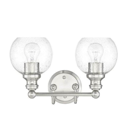 Sunset Lighting Oriana 2-Light MB Vanity with Clear Seeded Glass F29012-80