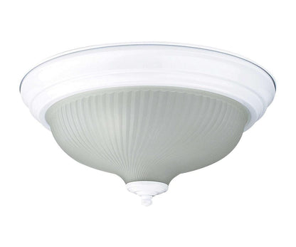 Sunset Lighting 13" Flush Mount w/ Frosted Prismatic Glass - White Finish F7513-30