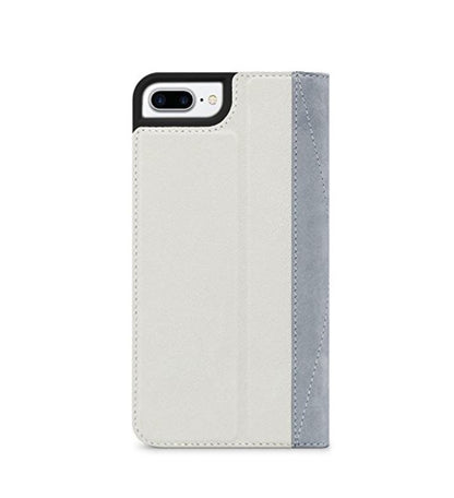 Decoded Leather White/Grey Wallet Case f/ iPhone 8 Plus / 7 Plus / 6s & 6 Plus