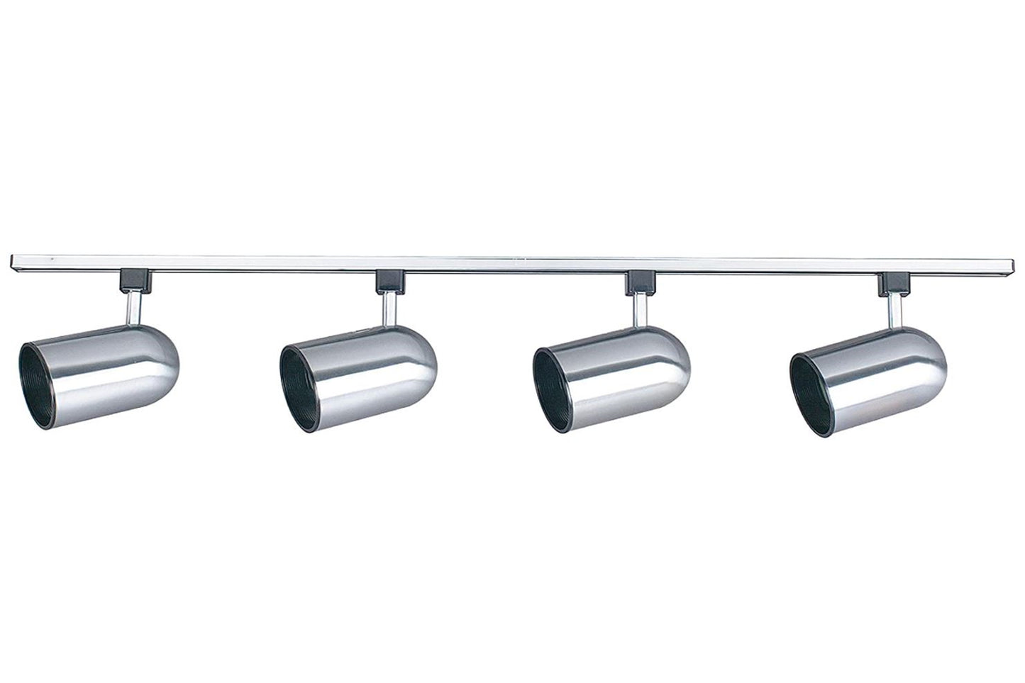 Sunset Lighting 4-Light Track 65W Round Back Heads, Brushed Steel Finish - F2917-51