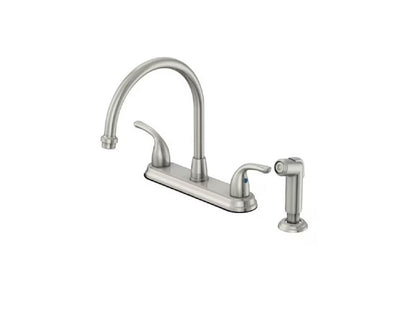 OakBrook Pacifica Two Handle Chrome Kitchen Faucet Side Sprayer Included 4546164