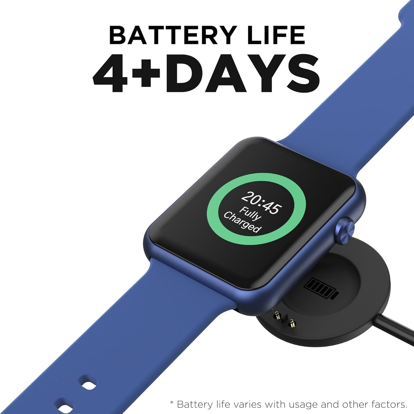 iTouch Air 4 Smartwatch: Blue Case w/ Blue Silicone Strap 41mm TA4M01-K06