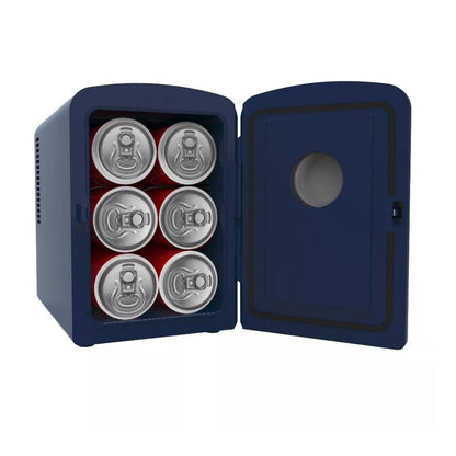 Frigidaire 9 Can Denim Retro Beverage Portable Mini Refrigerator EFMIS199INDIGO