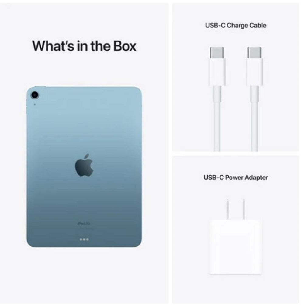 Apple 10.9" iPad Air Wi-Fi 64GB M1 chip Blue Spring 2022 (5th Gen) 3M9E3LL/A