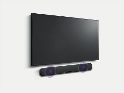 Yamaha SR-B20A Sound Bar with Built-in Subwoofers and Bluetooth, DTS Virtual:X, Black