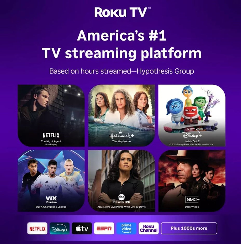 Hiro 32" 720p HD Smart TV Flat Screen LED Television with Roku TV and Dolby Audio for Streaming H32C2C4