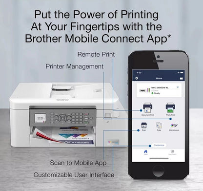 Brother MFCJ4345DWXL INKvestment Tank All-in-One Color Inkjet Printer