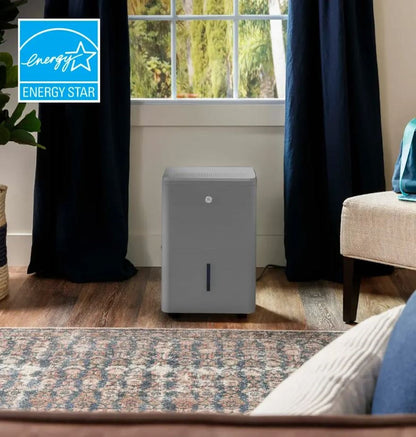 GE - 50-Pint Energy Star Portable Dehumidifier with Smart Dry - Grey ADYR50LCG1
