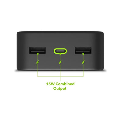 Mophie Powerstation Power Bank 10,000mAh, 20W, USB-C & USB-A Ports 401110783