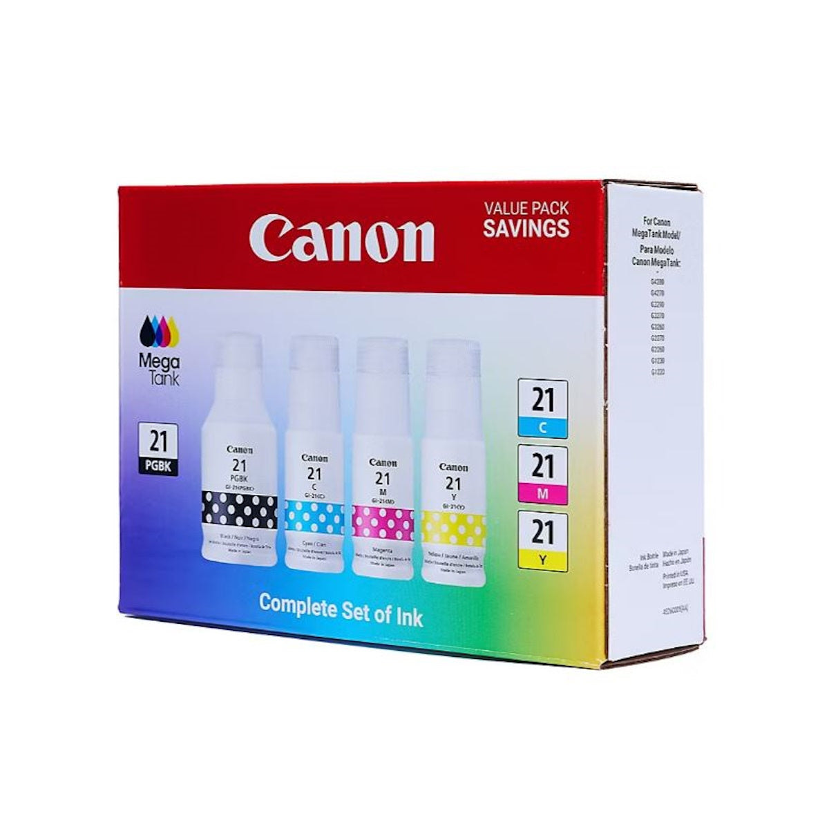 Canon GI-21 Four Color Ink Bottles 4526C005AA