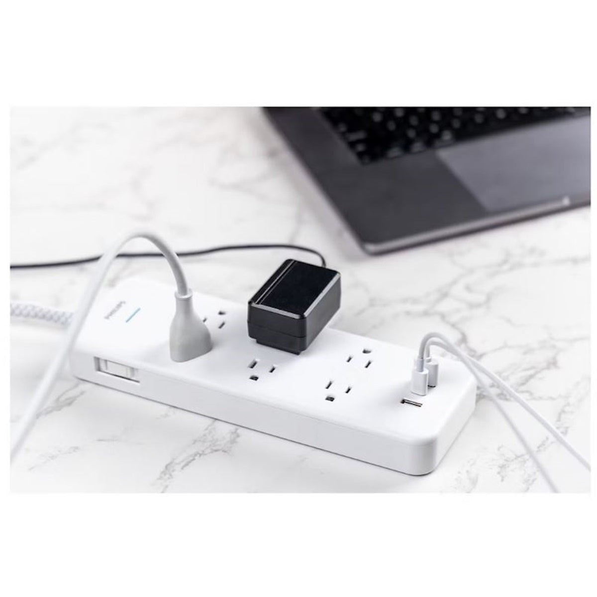 Philips 6-Outlet Surge Protector 2 USB-A 1 USB-C 6' 3-Outlet Power Strip 6' 2-pack
