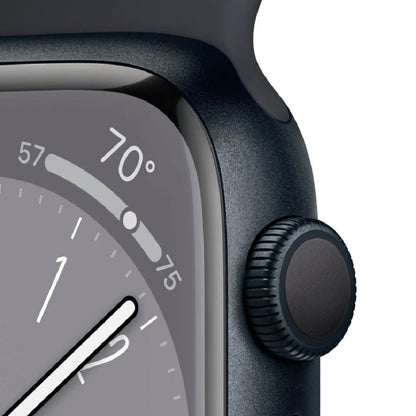 Apple Watch Series 8 45mm Aluminum Case Midnight Sport Band M/L (2022) MNUL3LL/A