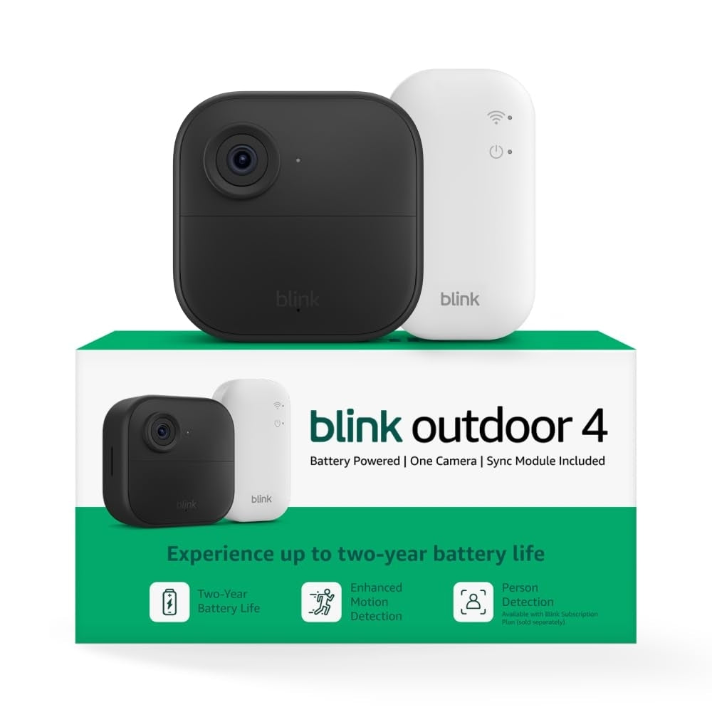 BLINK Outdoor 4 Wireless Battery Security Camera w/ Sync Module, Black