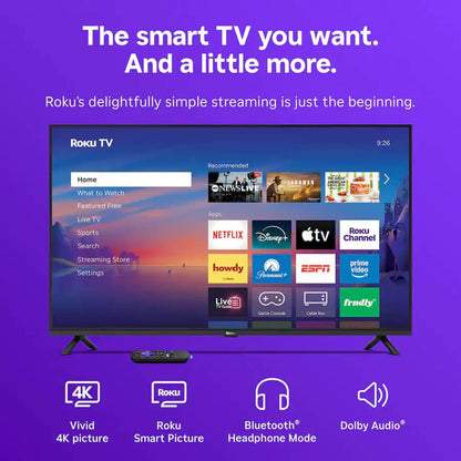 Roku - 43" Class Select Series 4K LED Smart RokuTV (2026) 43R4E5