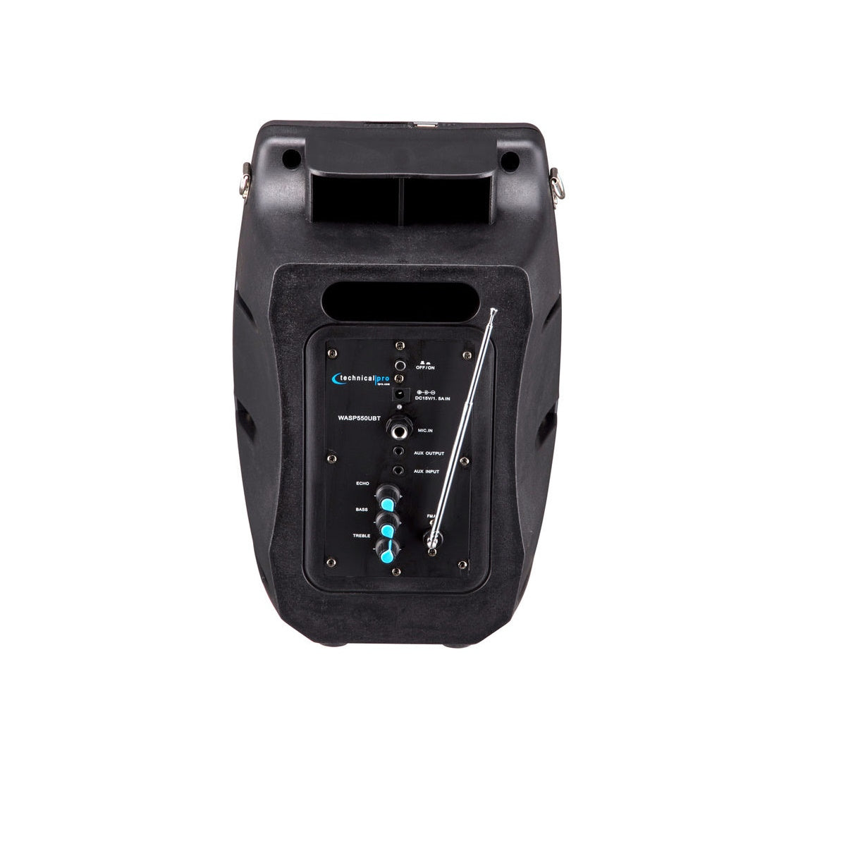Technical Pro WASP550LBT 6.5" Rechargeable Battery Powered Bluetooth PA System Black