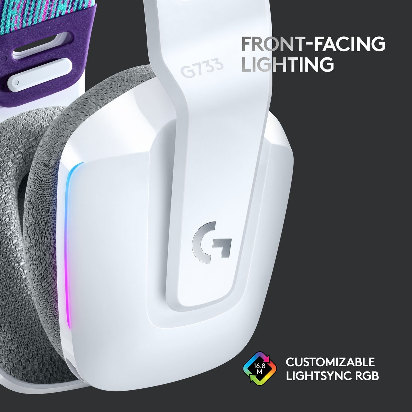 Logitech G G733 LIGHTSPEED Wireless RGB Gaming Headset White 981-000882