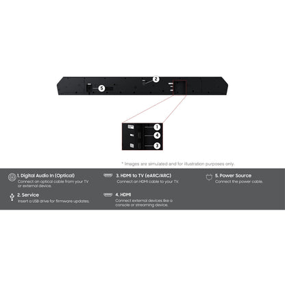 Samsung Q800H 5.1.2-Channel Dolby Atmos Soundbar System HW-Q800H/ZA
