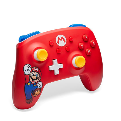 PowerA Core Wireless Controller for Nintendo Switch Mario Joy: Ergonomic Bluetooth Controller NSGP0309-01V