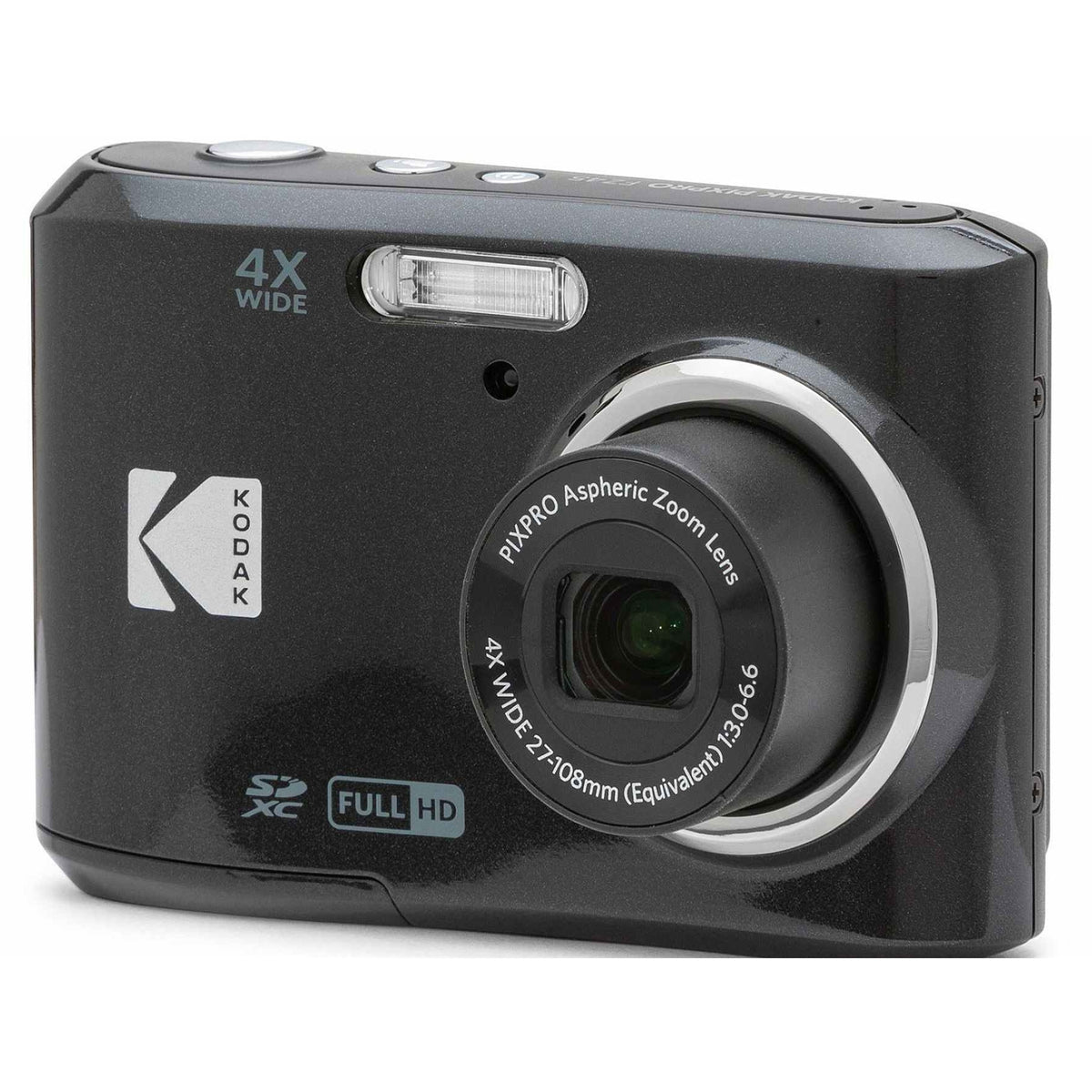 Kodak PIXPRO FZ45 16MP Digital Compact Camera 4X Optical­ Zoom, 27mm Wide Angle, ­2.7" LCD - Black