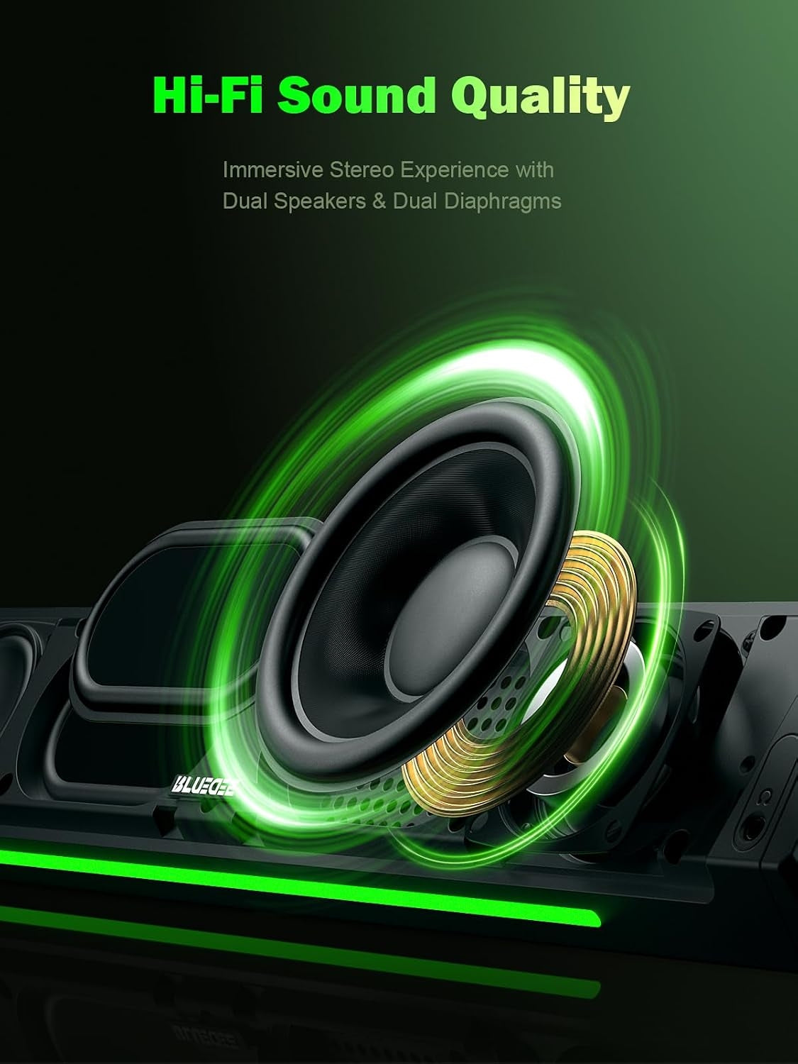 BLUEDEE Computer Speakers for Desktop PC, Sound bar, 15 Watts, Black BD-SK010